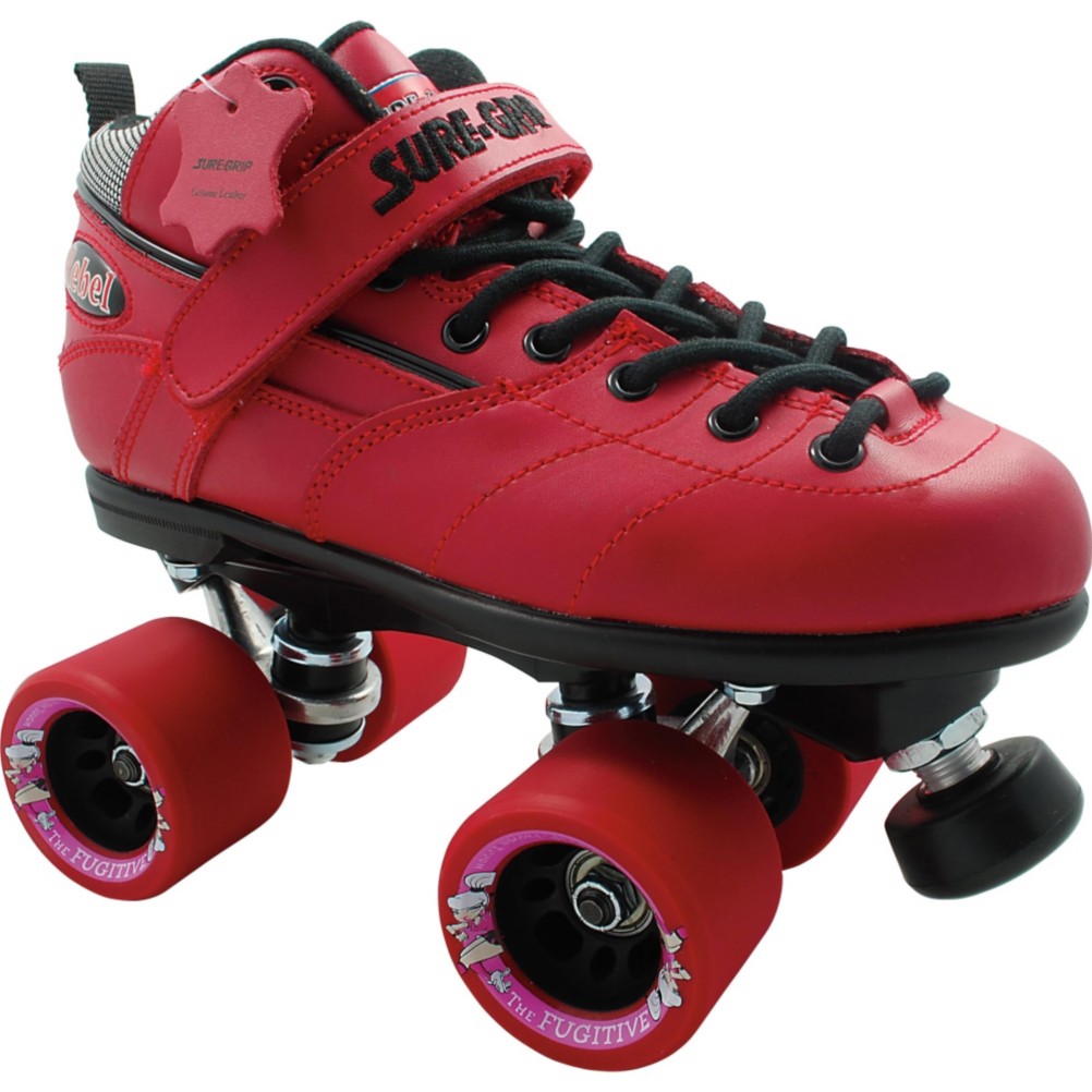 Sure Grip International Rebel Fugitive Speed Roller Skates 2013, Red, swatch