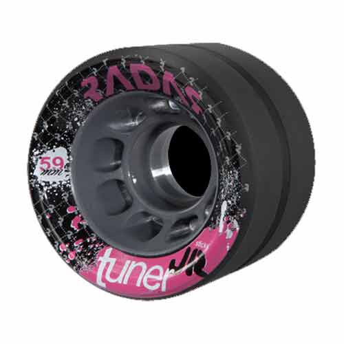 Radar Tuner Jr Sticky Roller Skate Wheels - 4 Pack, Black, medium