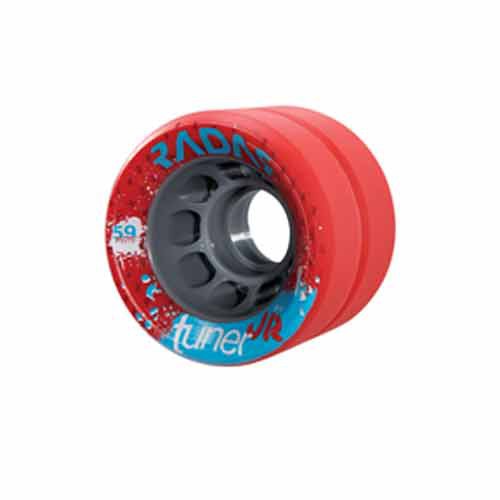 Radar Turner Jr Grip Roller Skate Wheels - 4 Pack, Red, medium