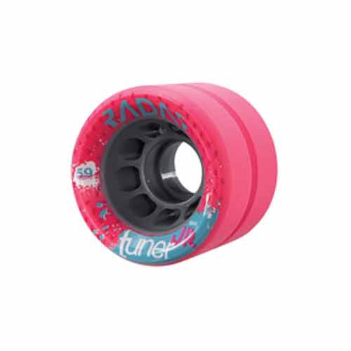Radar Tuner Jr Quick Roller Skate Wheels - 4 Pack, Pink, medium