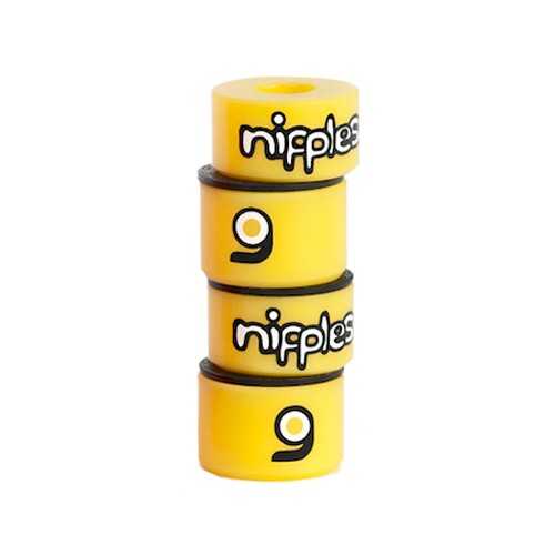 Orangatang Nipples Bushings, Yellow, swatch
