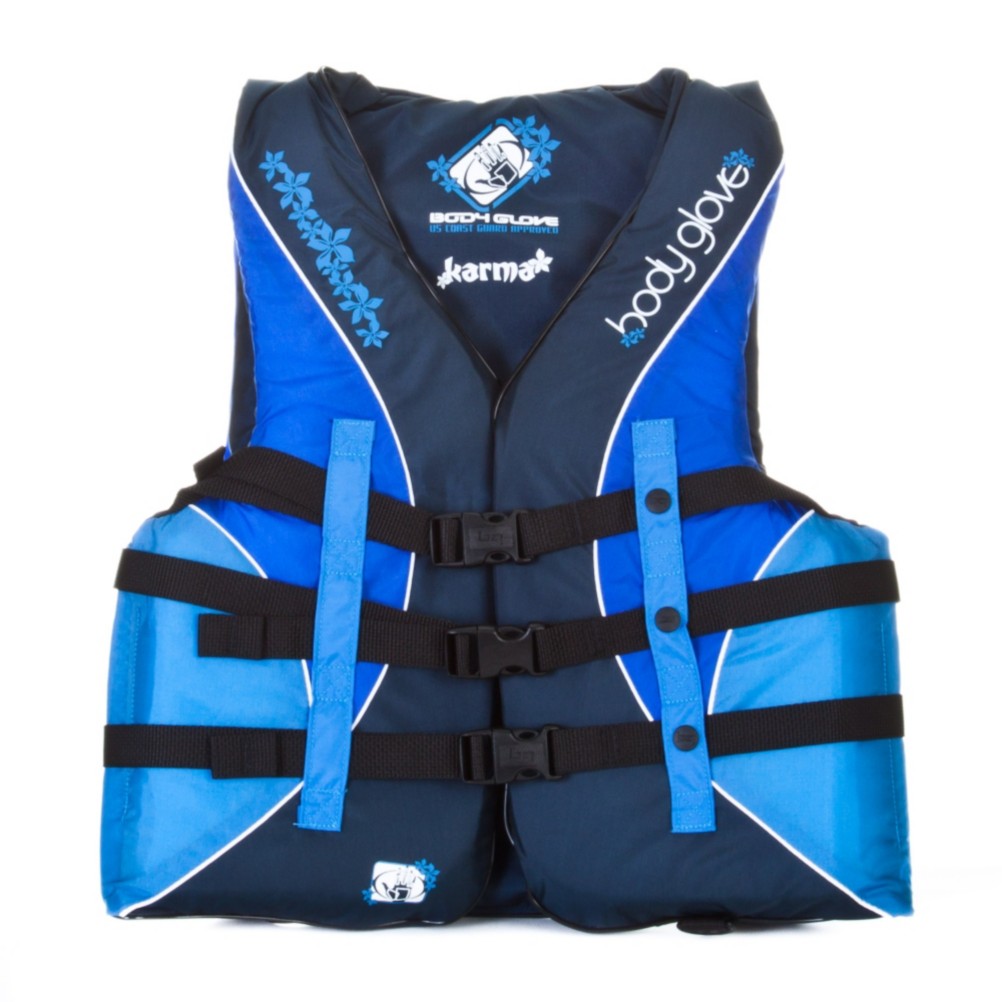 Body Glove Karma Nylon PFD S08 Womens Life Jacket, Navy-Royal, medium