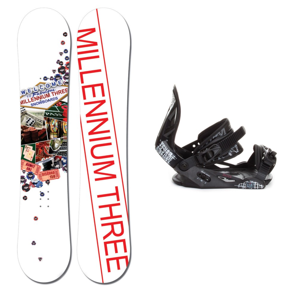 Millenium 3 Discord Mens Snowboard Package
