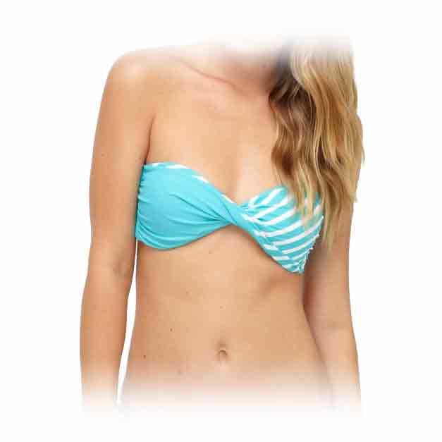 Roxy Bohemian Sunset Twist Bandeau Bathing Suit Top, , medium