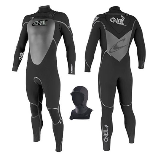 O'Neill Mutant 5/4 with Hood FSW Full Wetsuit 2013, Black, medium