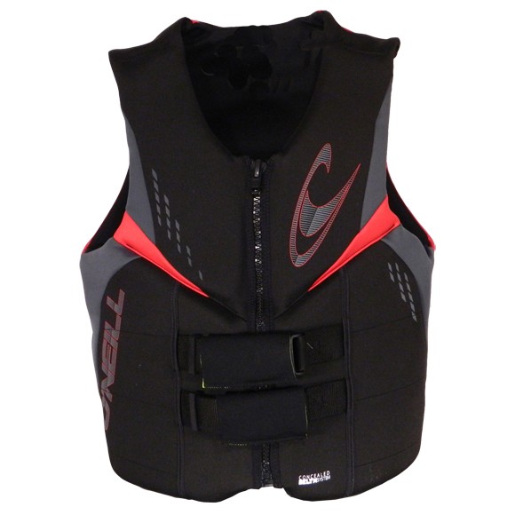 O'Neill Reactor 3 USCG Vest Adult Life Jacket 2013, Black-Graphite-Red, swatch