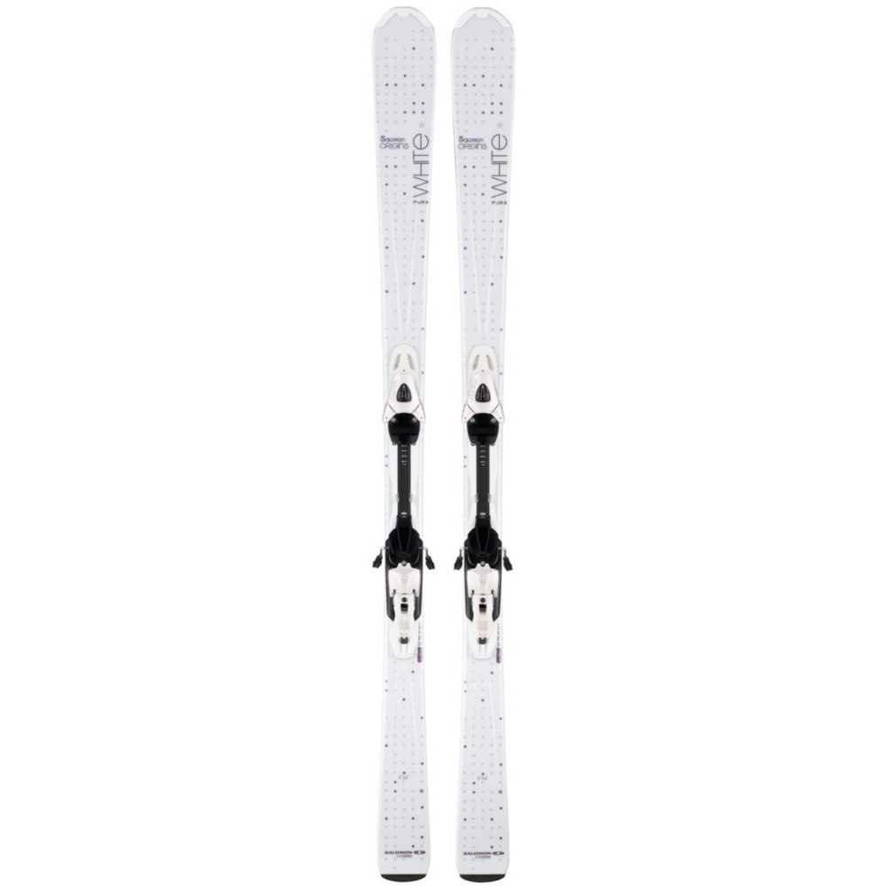 Salomon Origins Pure White Womens Skis with L10 B80 Frank Bindings 2012