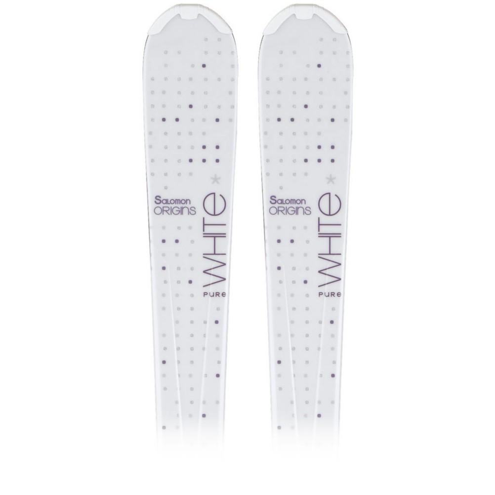 Salomon Origins Pure White Womens Skis with L10 B80 Frank Bindings 2012