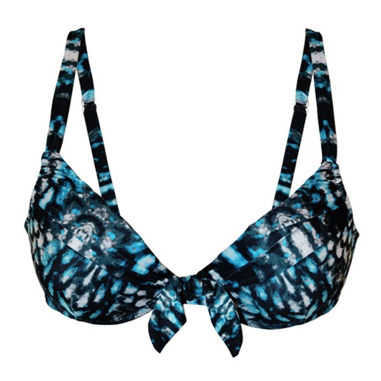 Becca Untamed Push Up Cups Bathing Suit Top, Aquamarine, medium