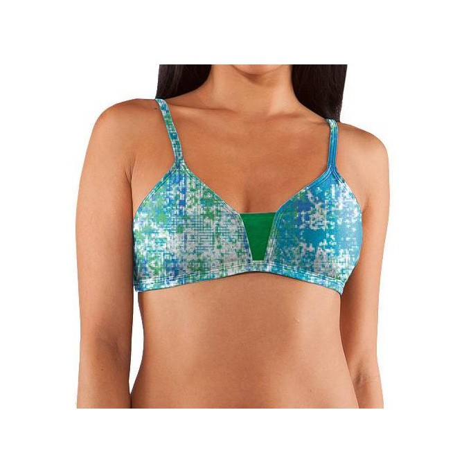 Under Armour Slider Bikini Bathing Suit Top, Cortez-Print-Ribbit, swatch