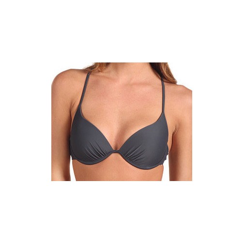 Body Glove Smoothies Body Love Bathing Suit Top, Charcoal, medium