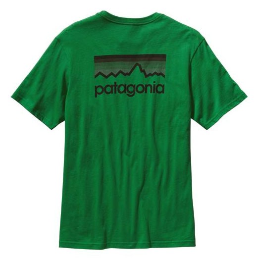 Patagonia Mens Line Logo T-Shirt, Dill, medium