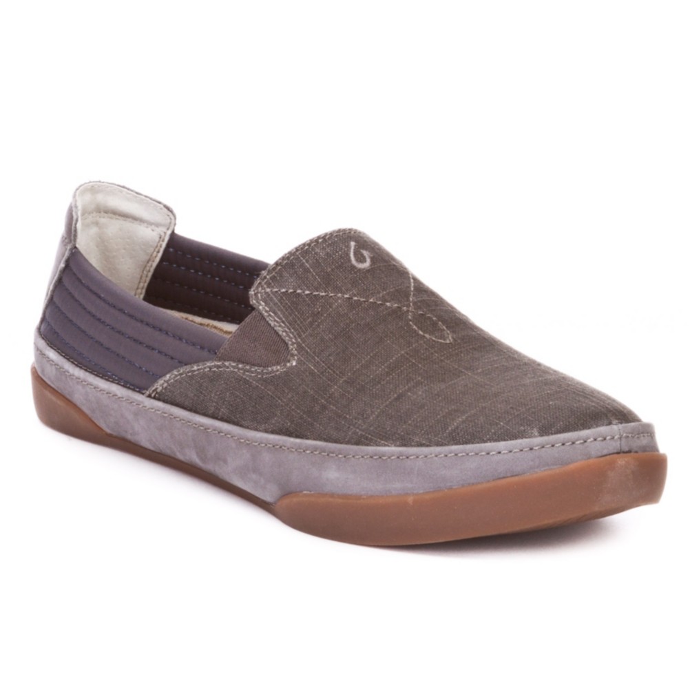 Olukai Lanai Mens Shoes, Warm Black-Dark Gray, medium