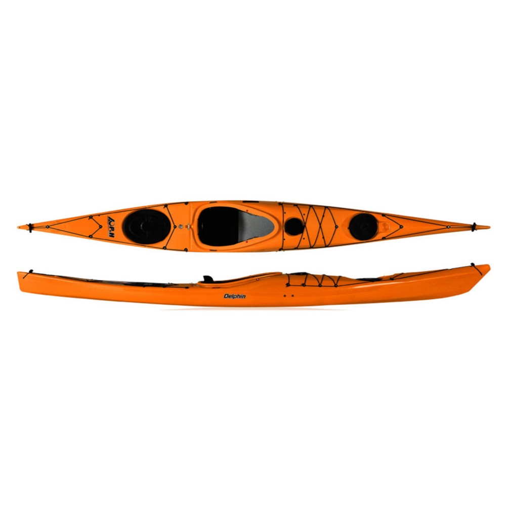 P&H Delphin 150 Touring Kayak, Lava, medium