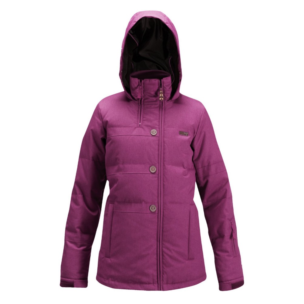 Orage Bethany Womens Insulated Ski Jacket, Heather Berry, swatch