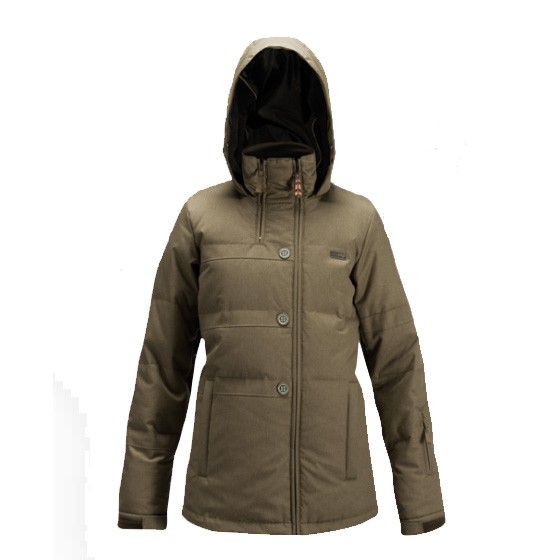 Orage Bethany Womens Insulated Ski Jacket, Heather Military, swatch
