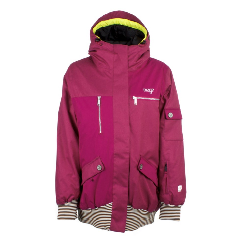 Orage Bala Womens Insulated Ski Jacket, Heather Berry, swatch