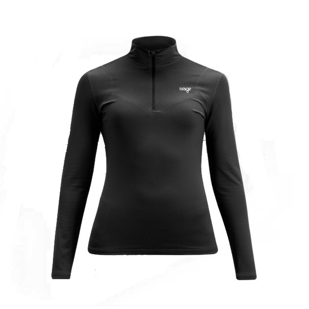 Orage Maria Womens Long Underwear Top, Black, swatch