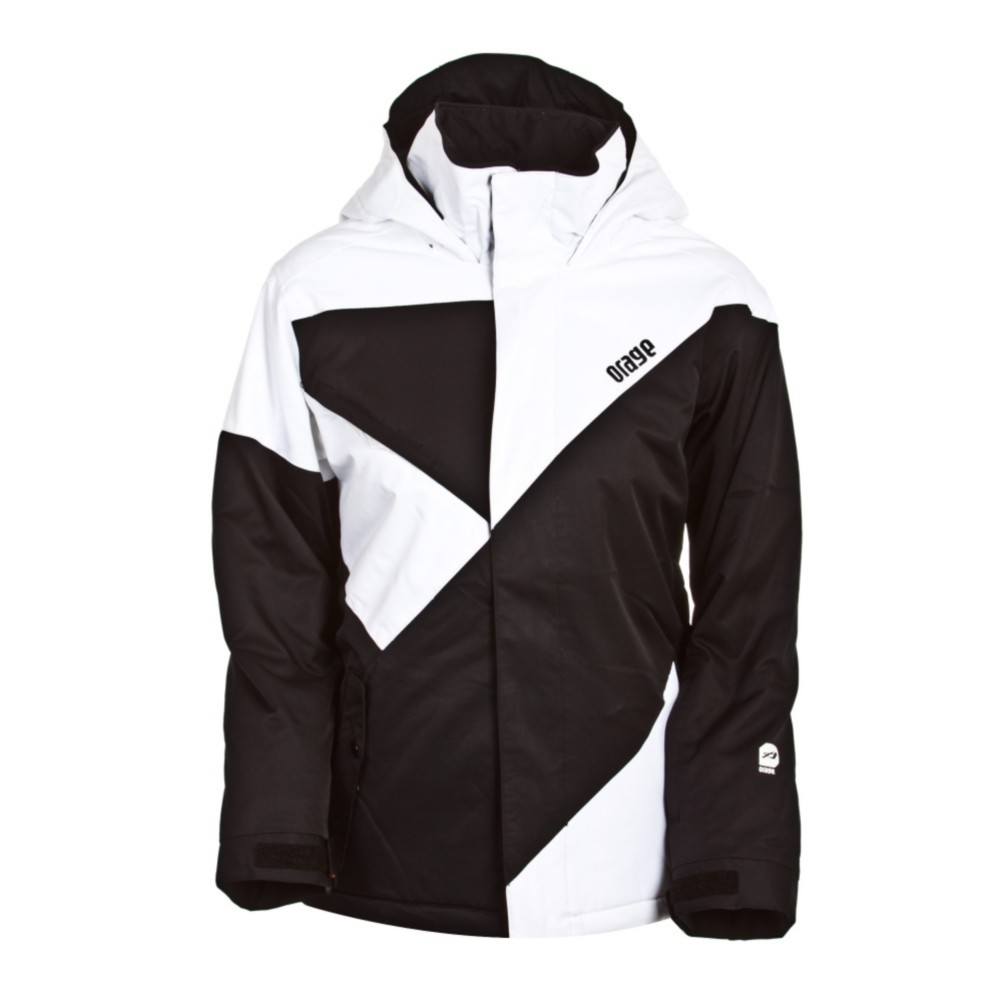 Orage Kaslo Boys Ski Jacket, Black-White, medium