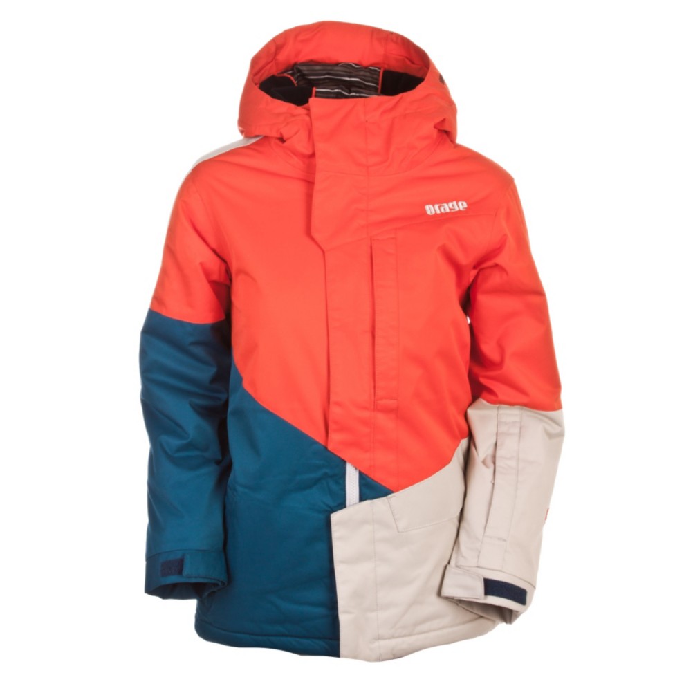 Orage Xavier Boys Ski Jacket, Itsy Ditsy Saffron, swatch