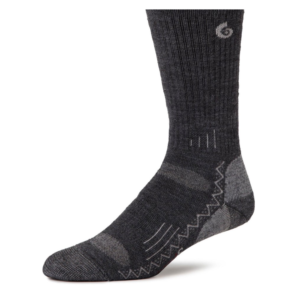 Point6 Hiking Tech Medium Crew Socks, Gray, swatch