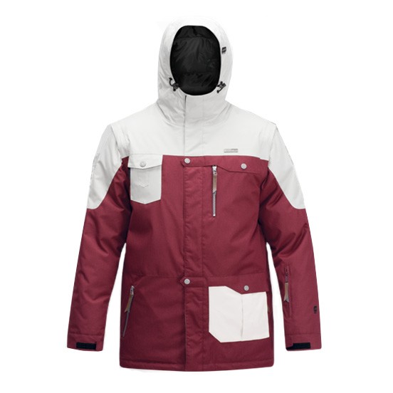 Orage B Dog Mens Insulated Ski Jacket, Heather Burgandy, swatch