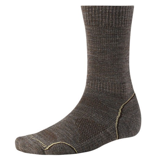SmartWool PhD Outdoor Light Crew Socks, Taupe, medium
