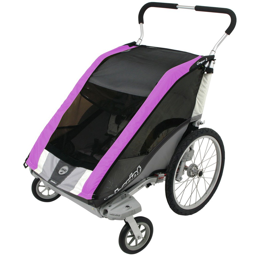 Chariot Carriers Cougar 2 Stroller, Purple-Silver-Grey, medium