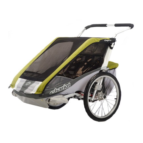 Chariot Carriers Cougar 2 Stroller, Avocado-Silver-Grey, medium