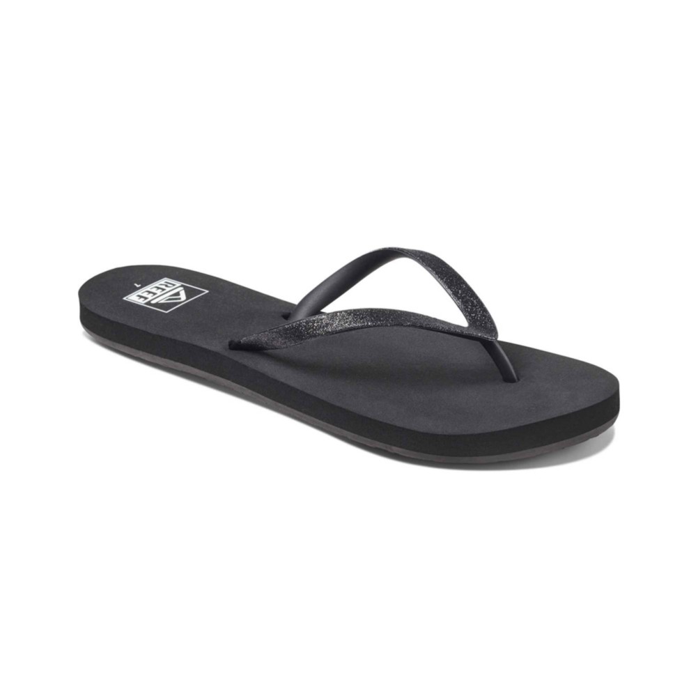Reef Stargazer Womens Flip Flops, Black, medium