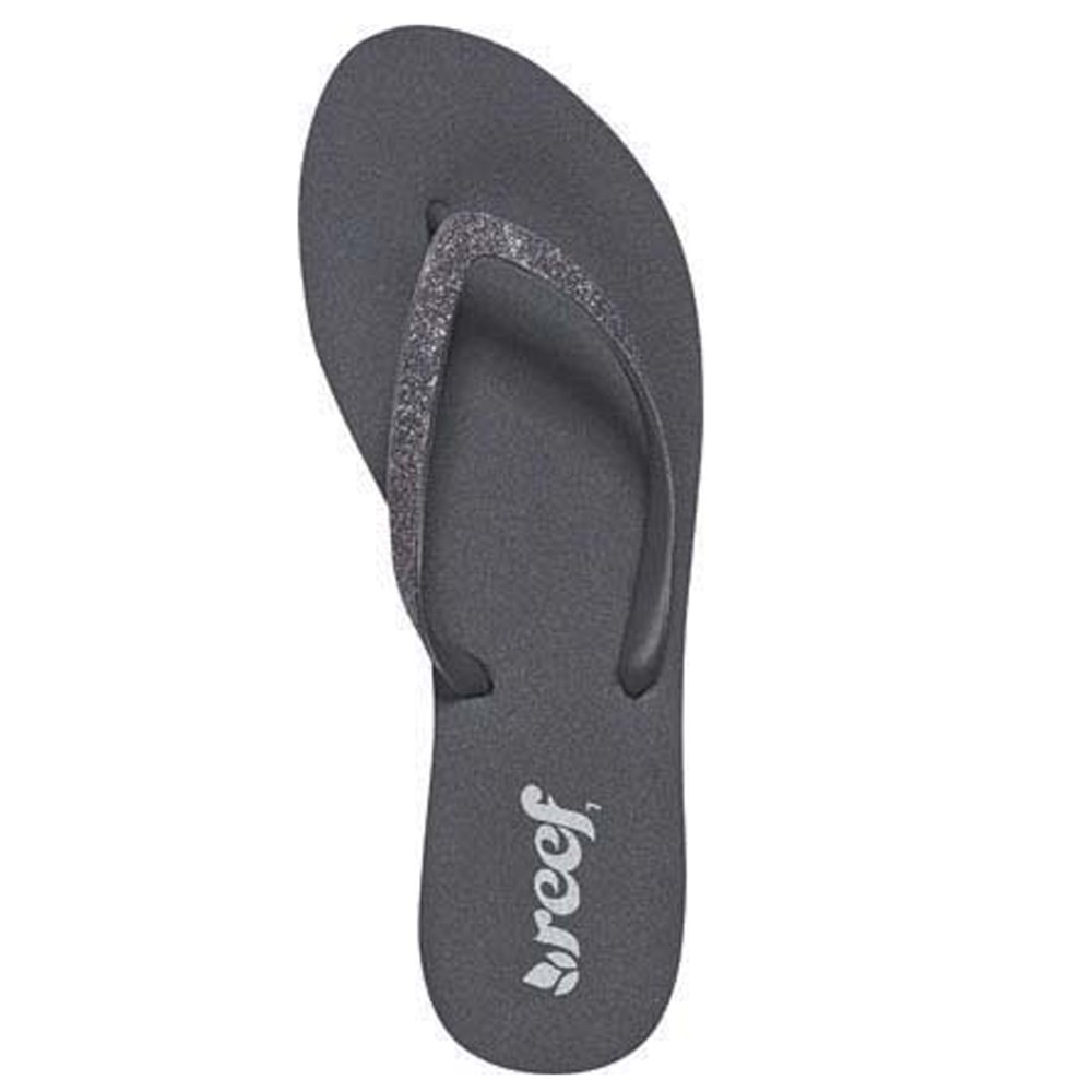 Reef Stargazer Womens Flip Flops, Dark Grey, swatch