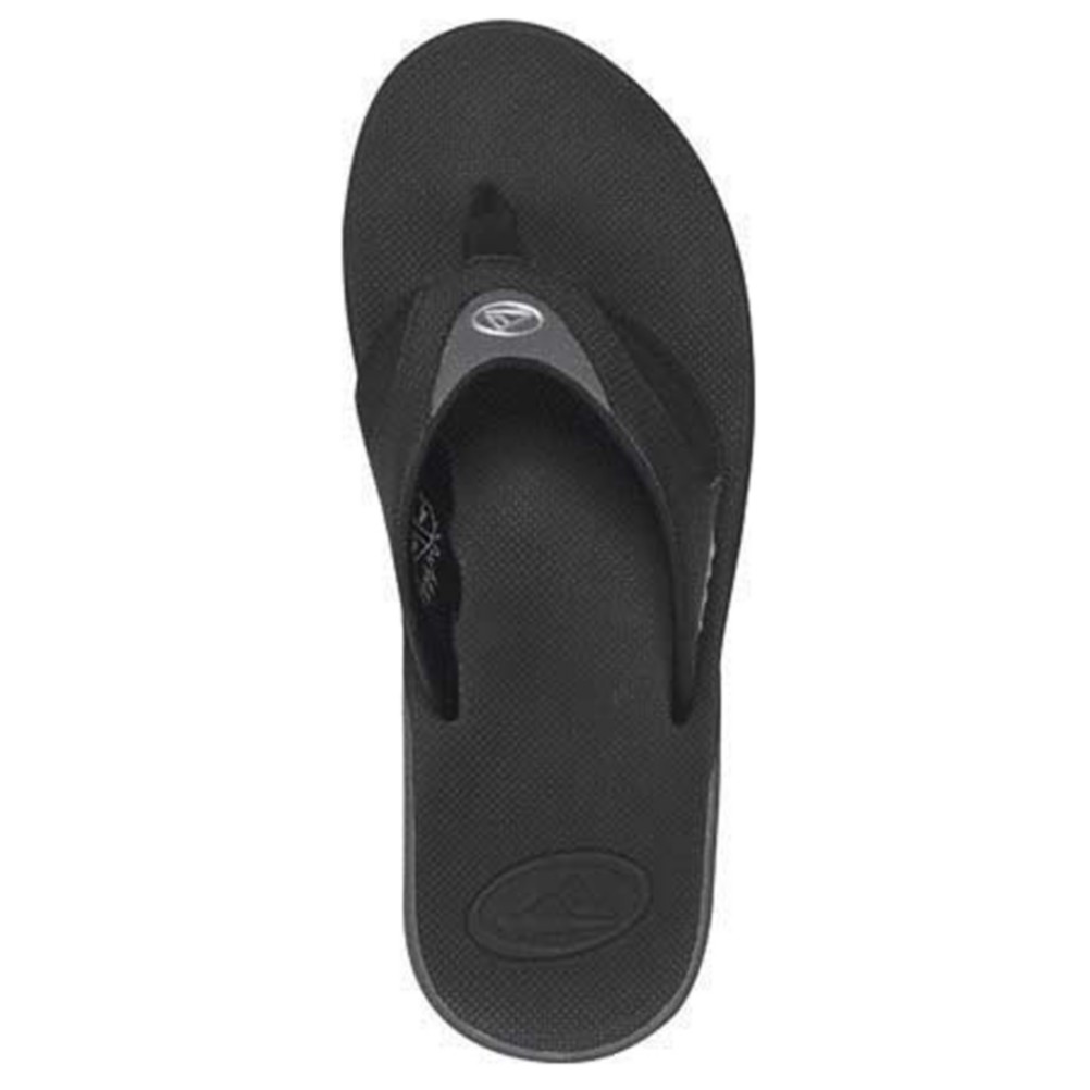 Reef Fanning Mens Flip Flops, Black-Ice, swatch