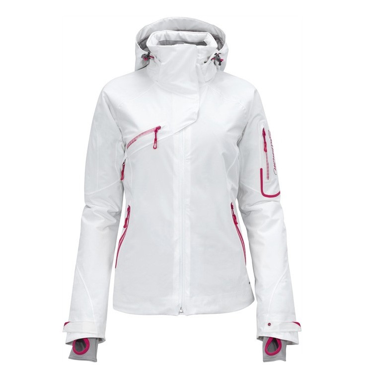 Salomon Speed Womens Insulated Ski Jacket, White, medium