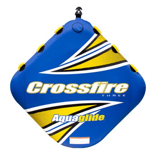 Aquaglide Crossfire 3 Package Towable Tube, Blue, medium