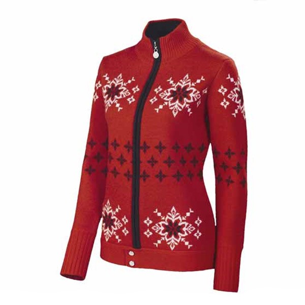 Neve Designs Lisa Full Zip Jacket Womens Sweater, Red, swatch