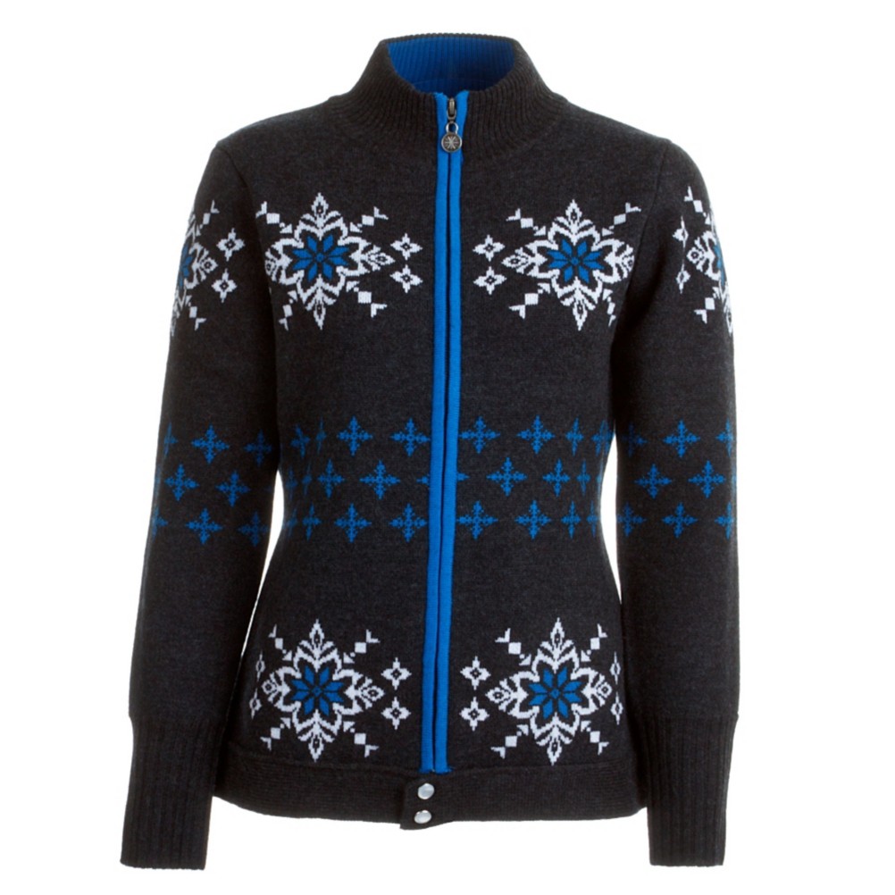 Neve Designs Lisa Full Zip Jacket Womens Sweater, Charcoal, swatch