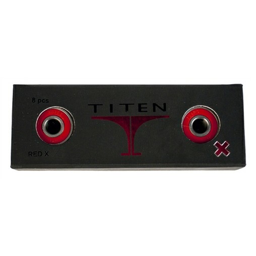 Titen Red X Swiss Skate Bearings, , medium