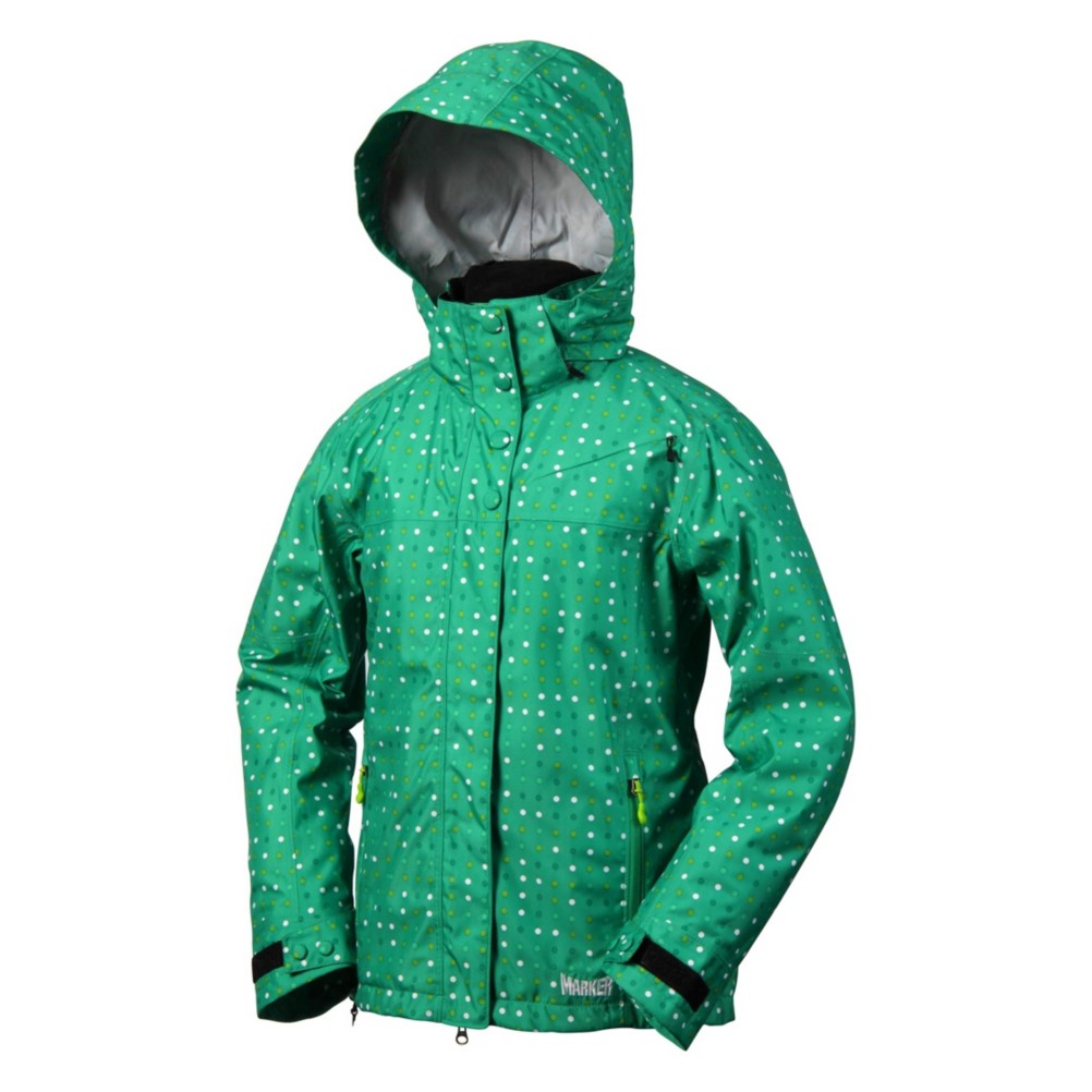 Marker Crown Point Womens Insulated Ski Jacket, Green, medium