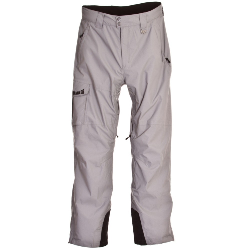 Marker Pop Cargo Shell Mens Ski Pants, Gray, medium