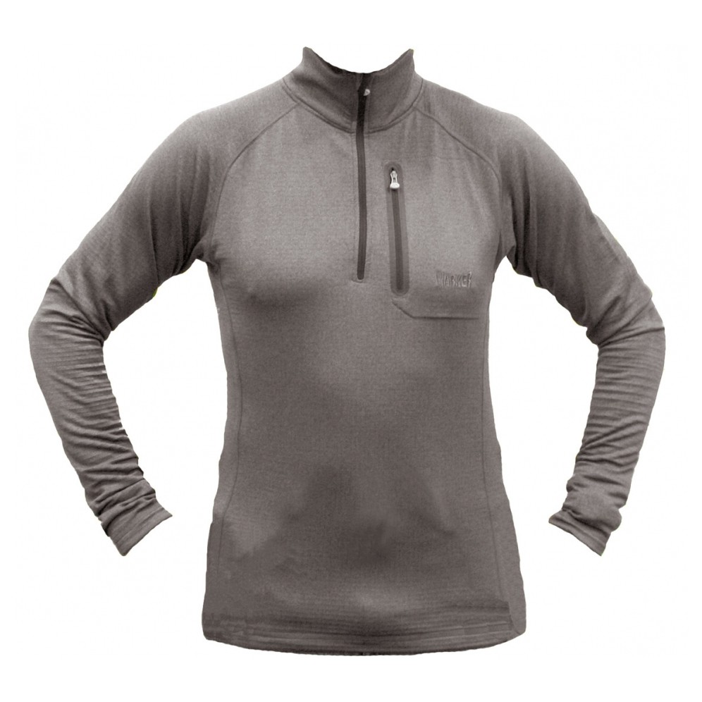 Marker Grid Waffle Zip T Mens Mid Layer, Gray, swatch