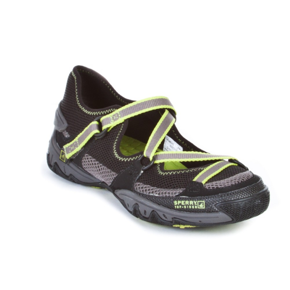 Sperry Son-R Ping Open Womens Watershoes, Black-Green, medium