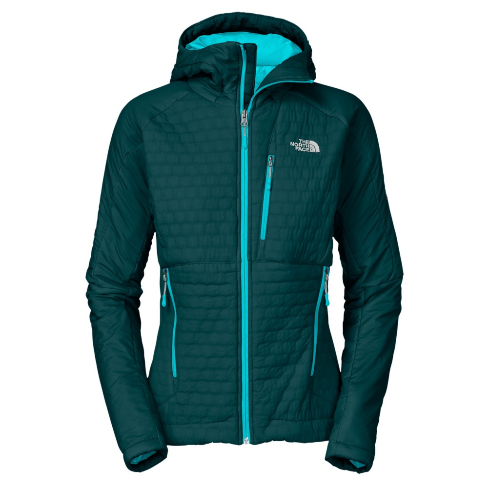 The North Face Polar Hooded Womens Soft Shell Ski Jacket, Kodiak Blue-Turquoise Blue, medium