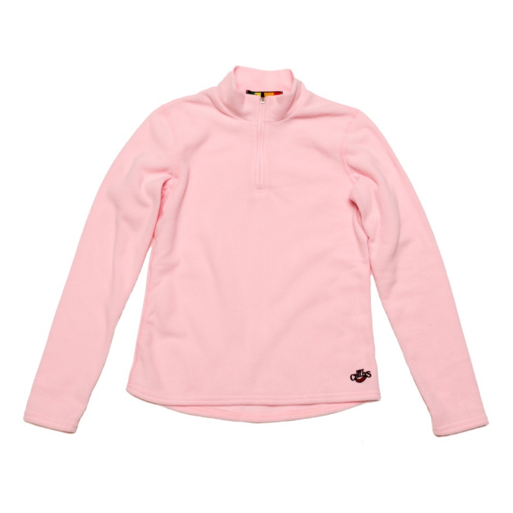 Hot Chillys Micro Fleece Zip Girls Long Underwear Top, , medium