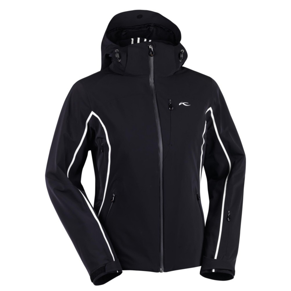 KJUS Flare Womens Insulated Ski Jacket, Black-White, medium