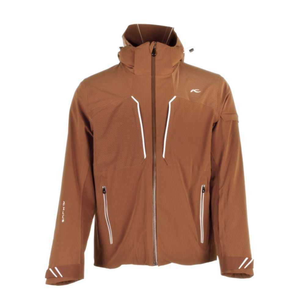 KJUS Linear Mens Insulated Ski Jacket, Dachshund-White, medium