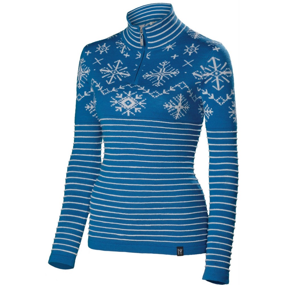 Neve Designs Lila Zip Neck Womens Sweater, Glacier, medium