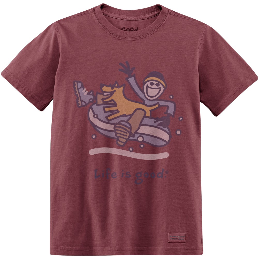 Life Is Good Crusher J&R Snowtube Kids T-Shirt, , medium