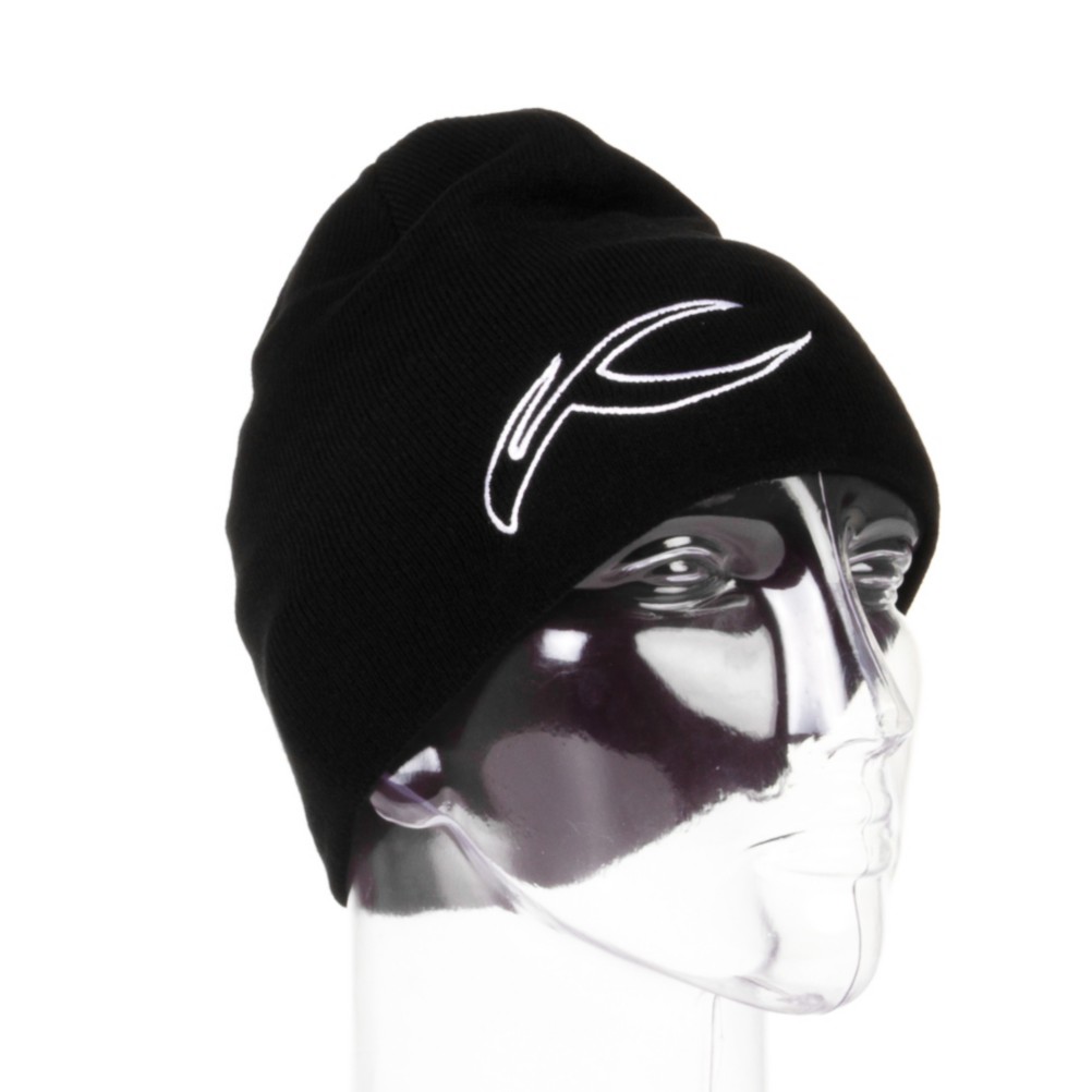 KJUS Unisex Beanie Hat, Black-White, medium