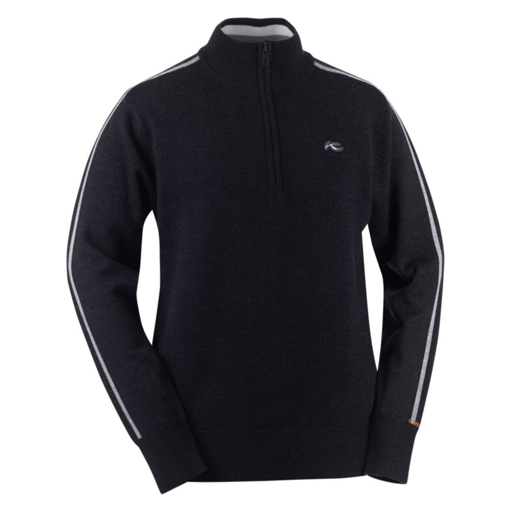 KJUS 1972 Half Zip Mens Mid Layer, Black, swatch