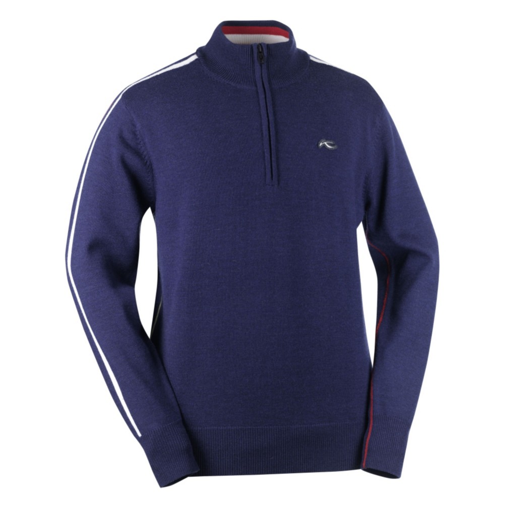 KJUS 1972 Half Zip Mens Mid Layer, Peacoat, swatch